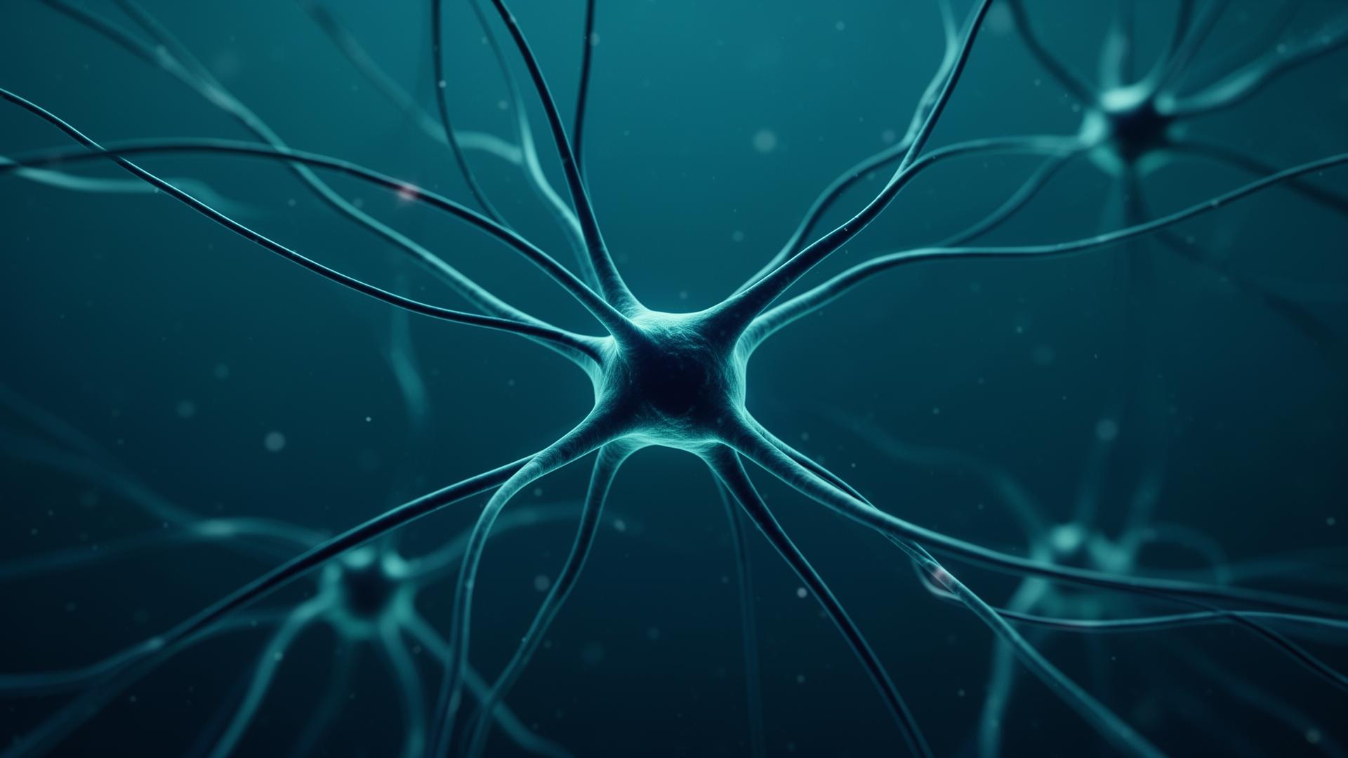 Glowing neural network visualization